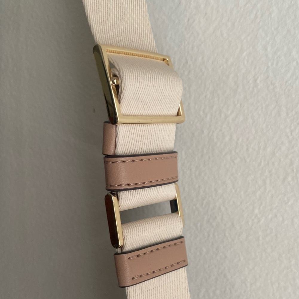 kate spade Kip Canvas Mini Tote crossbody handbag beige, removable strap, logo - Picture 9 of 13